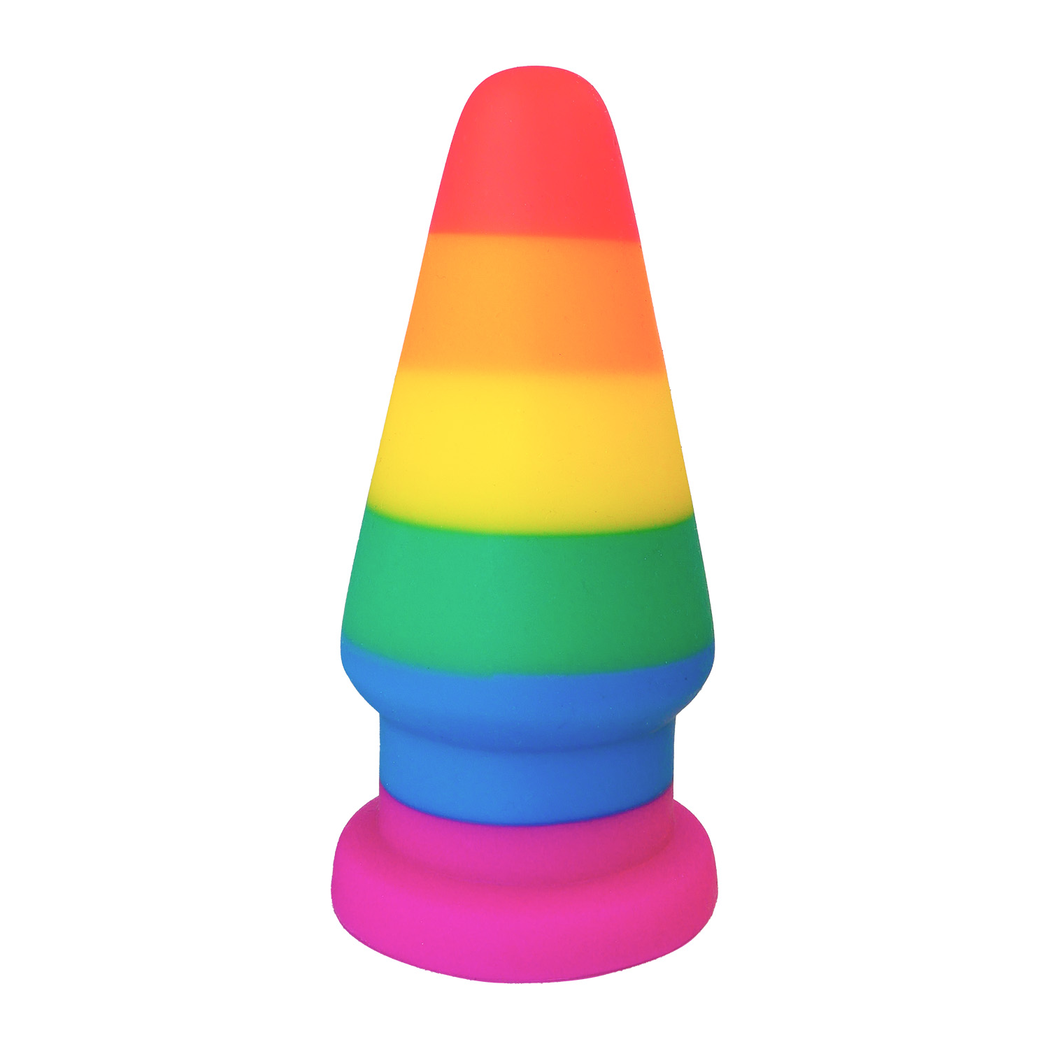 SULTYCARE -  Rainbow Pride Silicone Anal Plug with Integrated Suction ZY-SC11025